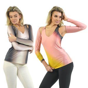 Reversible & Adjustable 2 Piece Set - Top & Shrug in Coral/Black
